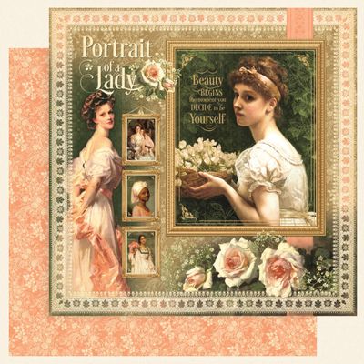 Graphic 45 - Portrait of a Lady - 12"x12" D/S Paper - Portrait of a Lady