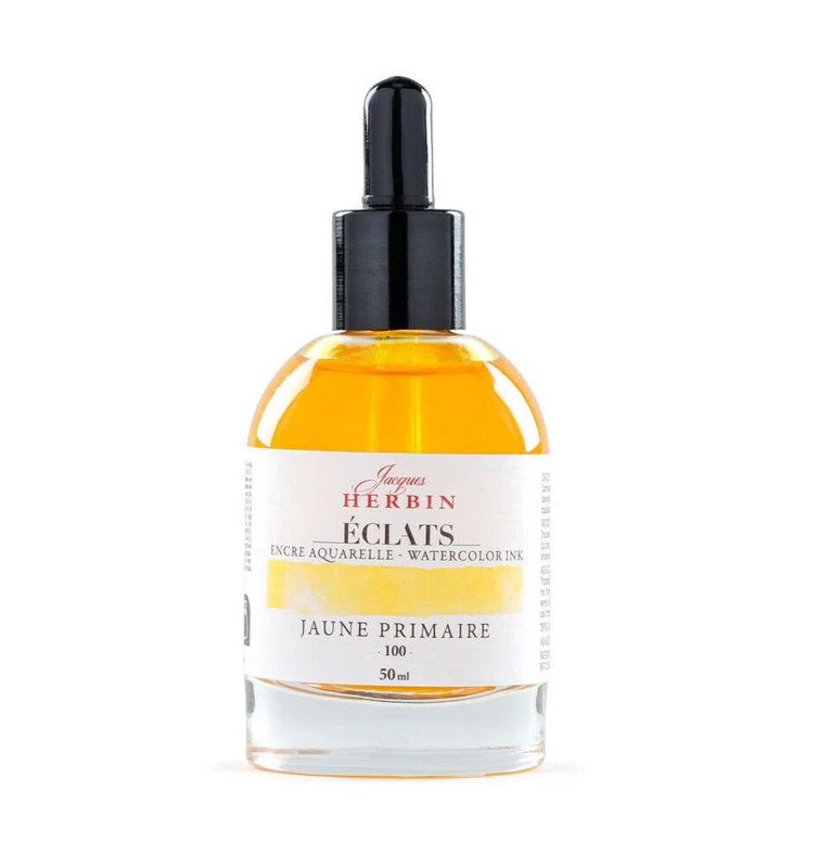 Jacques Herbin - Eclats -  Watercolour Ink - 50ml -  Primary Yellow