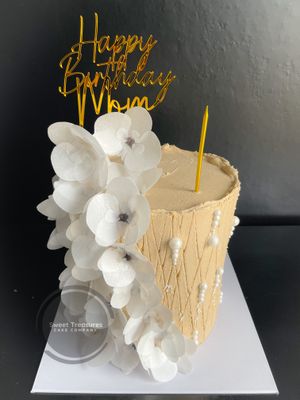 Wafer Paper Orchards Single tier cake