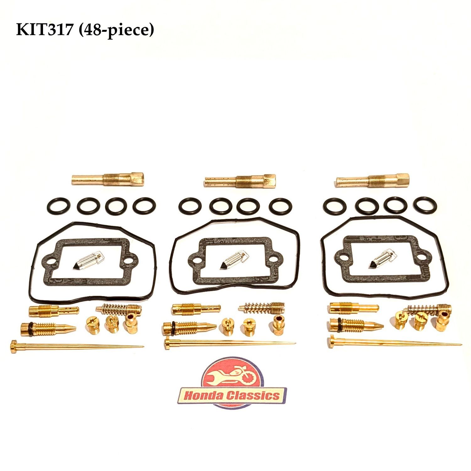 Carburettor x 3 Repair Kit (48-piece). KIT317 Carburettor x 3 Repair Kit (48-piece). KIT317