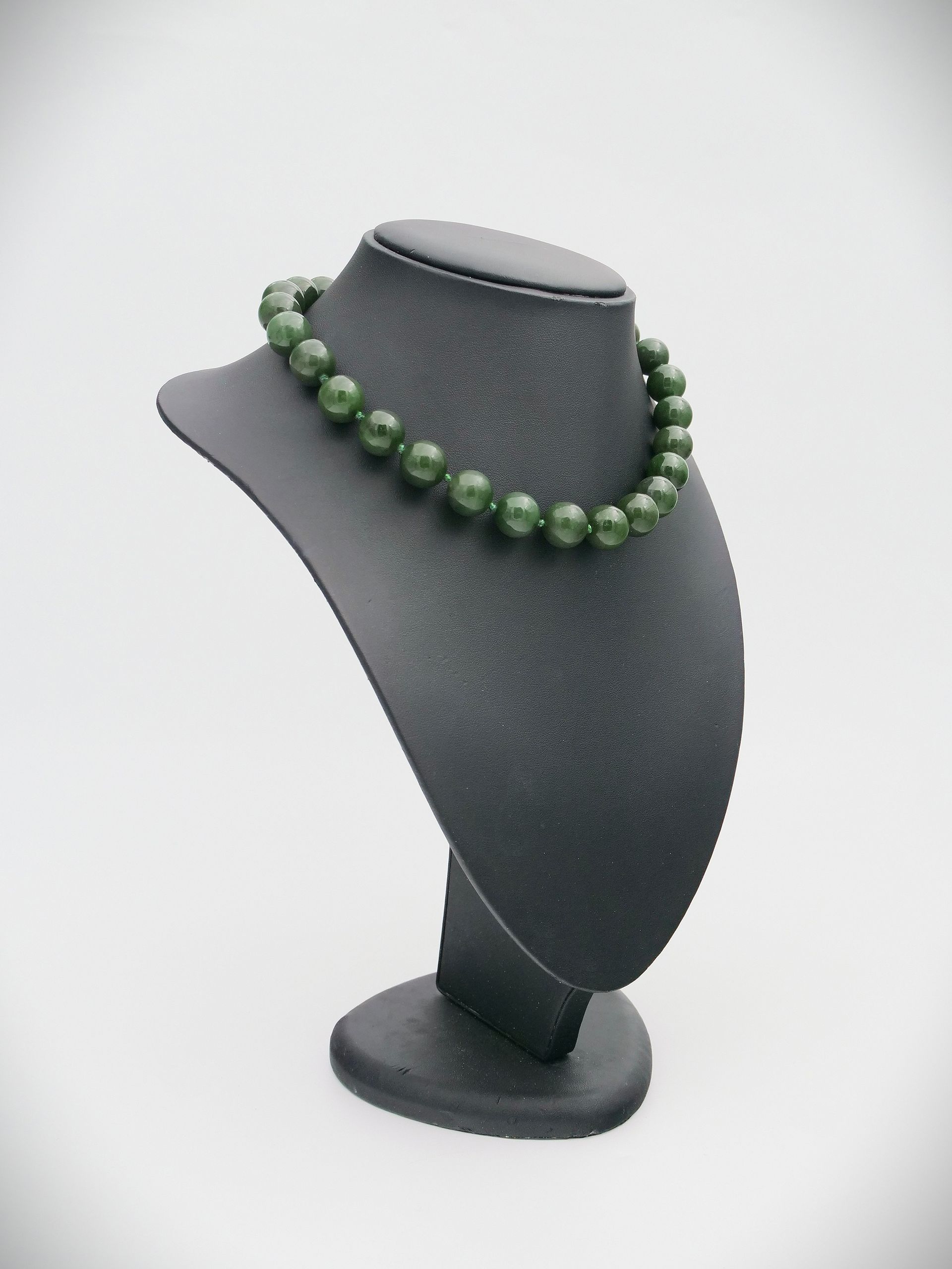 Moko Pounamu Bead Necklace NZ Genuine Kahurangi Greenstone Necklace - Mamaku