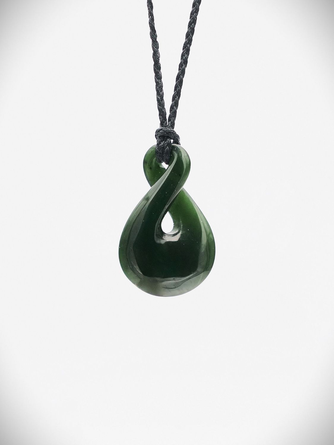 Moko Pounamu Pikorua (Twist) Genuine NZ Kawakawa Greenstone - Pukehina