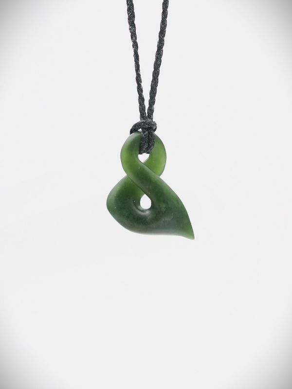 Moko Pounamu Single Pikorua (Twist) NZ Genuine Kawakawa Greenstone - Motumaoho