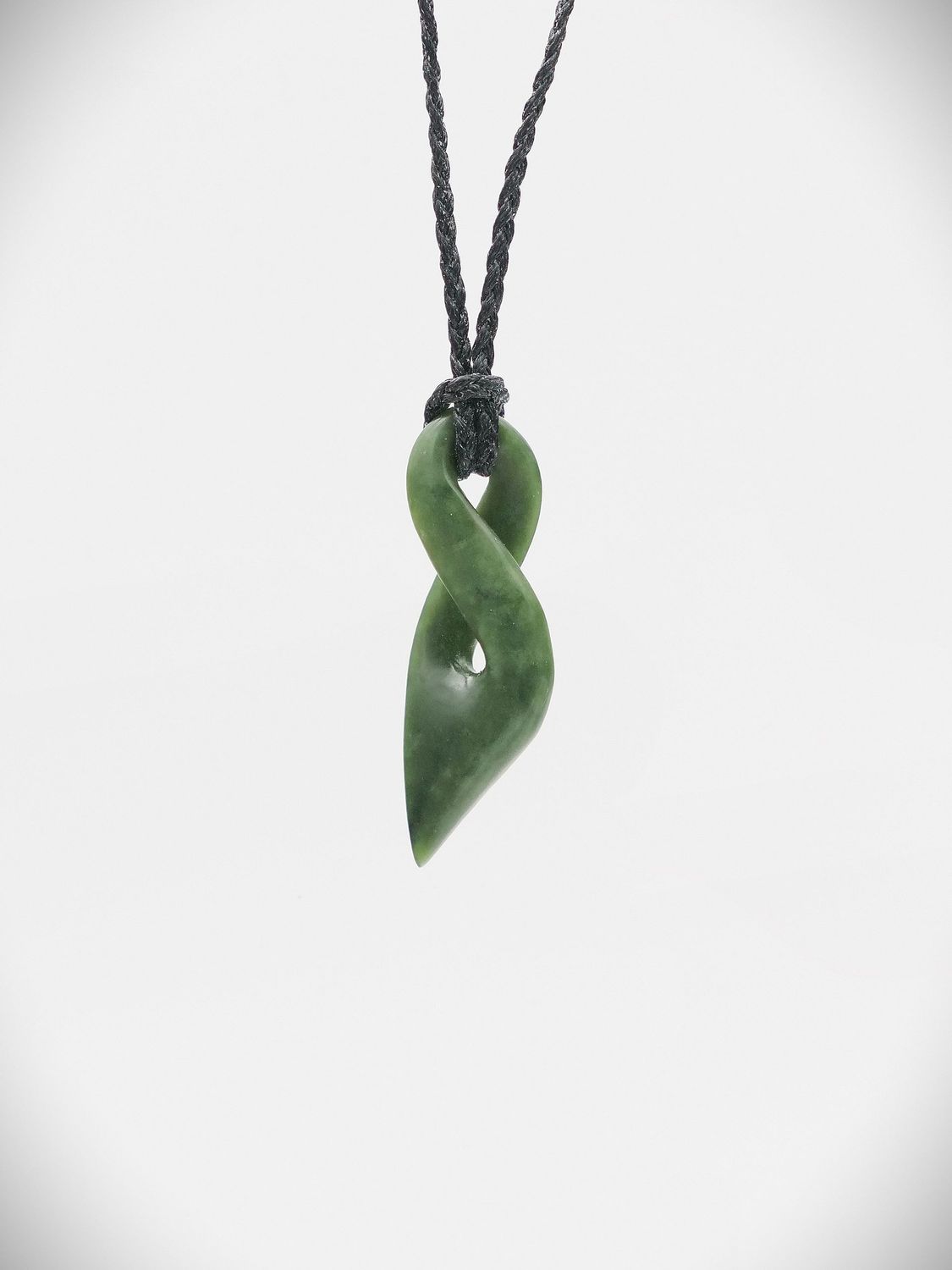 Moko Pounamu Single Pikorua (Twist) NZ Genuine Kawakawa Greenstone - Tauhei
