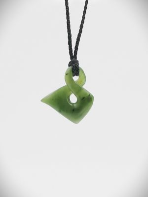 Moko Pounamu Single Pikorua (Twist) Genuine NZ Kahurangi Greenstone - Kiwitahi Moko Pounamu Single Pikorua (Twist) Genuine NZ Kahurangi Greenstone - Kiwitahi