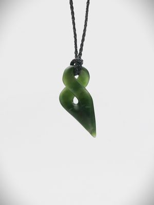 Moko Pounamu Single Pikorua (Twist) NZ Genuine Kawakawa Greenstone - Tatuanui