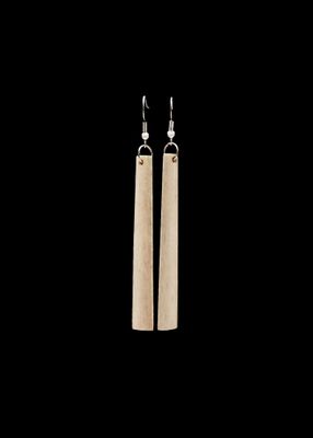 Moko Pounamu Whale Bone Sterling Silver Earrings - Tīrau