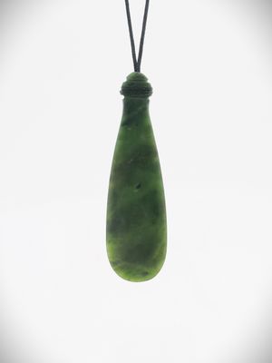 Moko Pounamu Hei Mere NZ Genuine Kawakawa Greenstone - Waiomou
