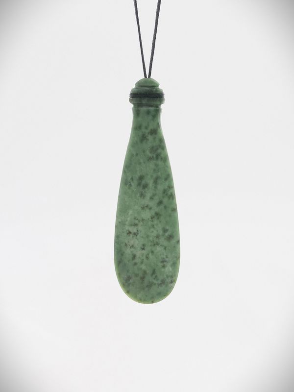 Moko Pounamu Hei Mere NZ Genuine Kokopu Greenstone - Hinuera