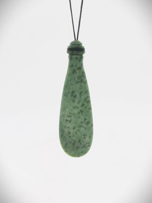 Moko Pounamu Hei Mere NZ Genuine Kokopu Greenstone - Hinuera