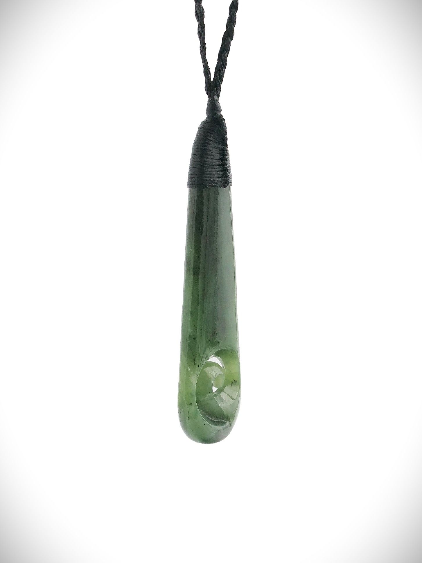 Moko Pounamu Roimata (Teardrop) Genuine NZ Kawakawa Greenstone - Kaipuke