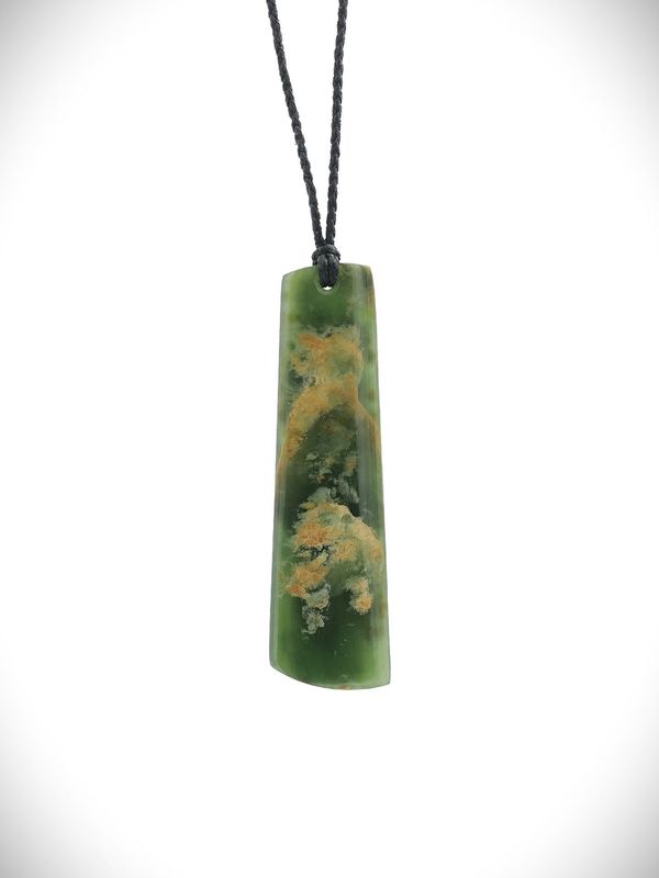 Moko Pounamu Kuru drop NZ Genuine Kahurangi Flower Greenstone - Whiritoa
