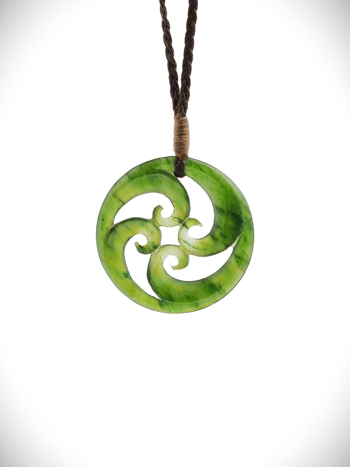 Moko Pounamu Koru NZ Genuine Kahurangi Greenstone - Ruawahakura