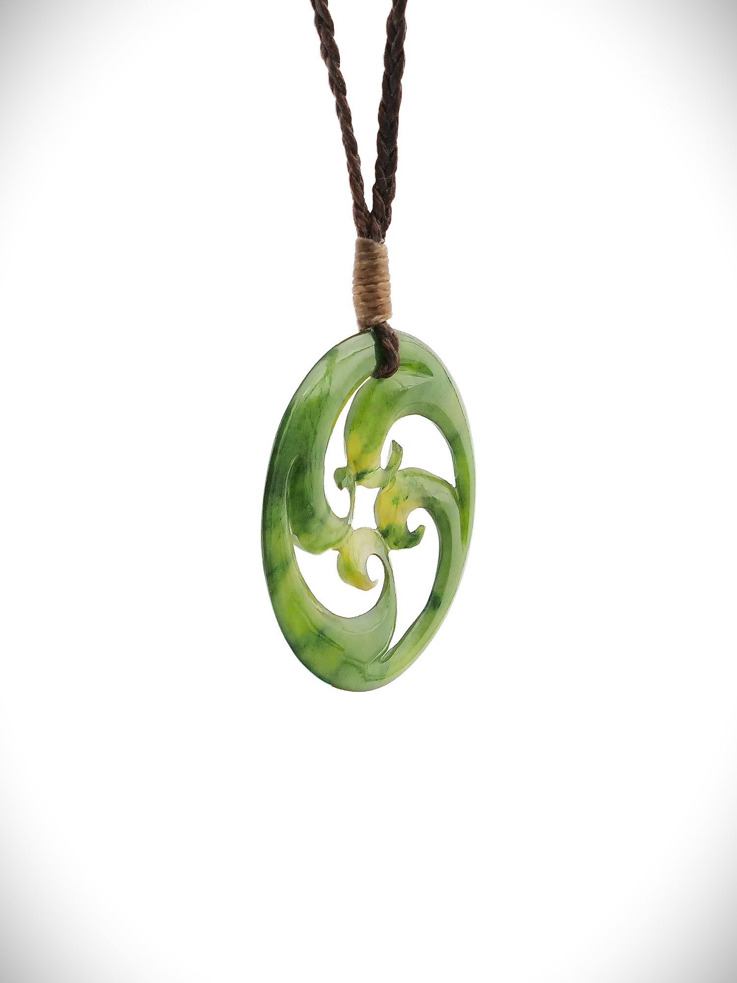 Moko Pounamu Koru NZ Genuine Kahurangi Greenstone - Ruawahakura