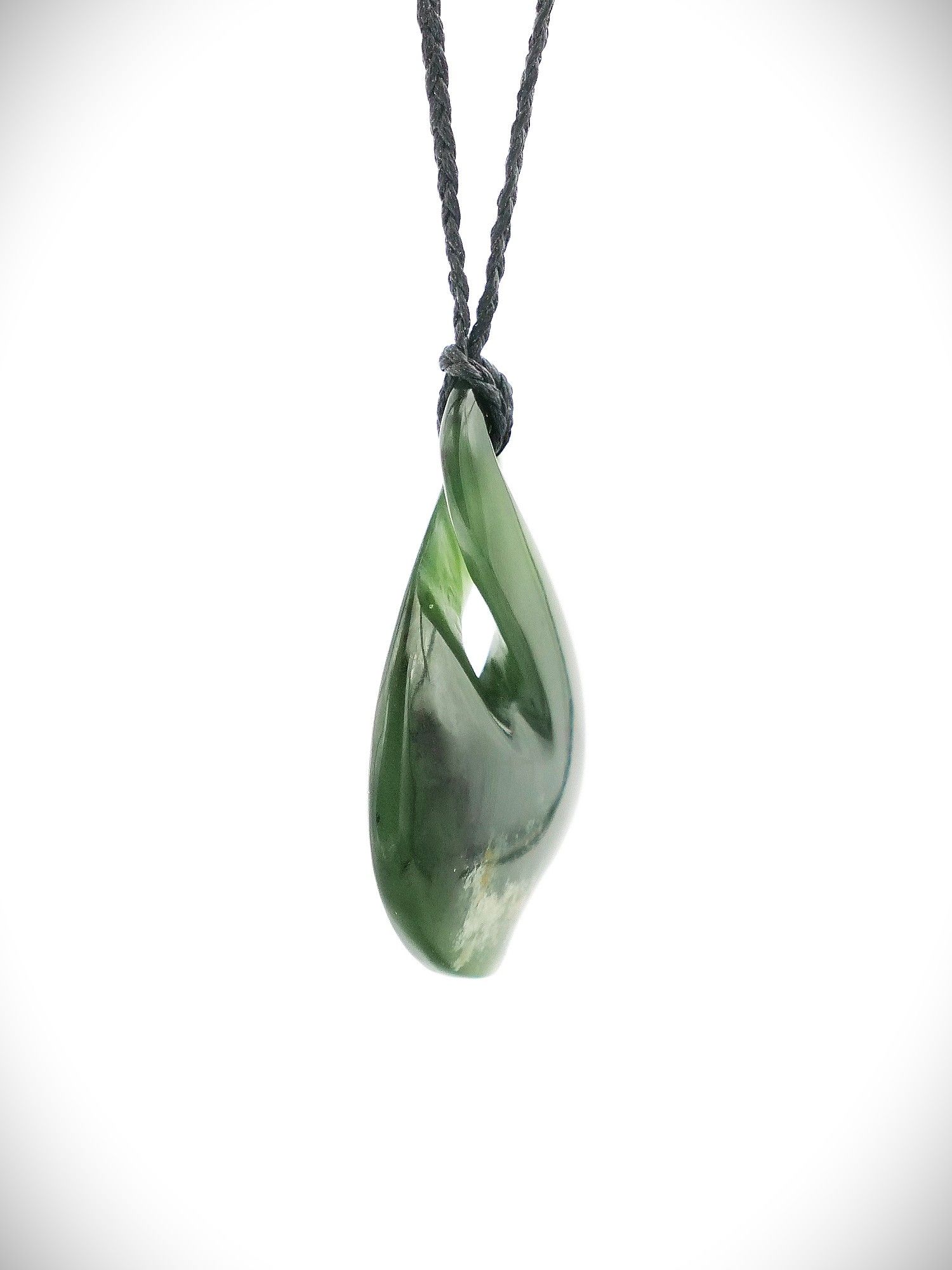 Moko Pounamu Pikorua (Twist) NZ Genuine Kahurangi Flower Greenstone - Whiritoa