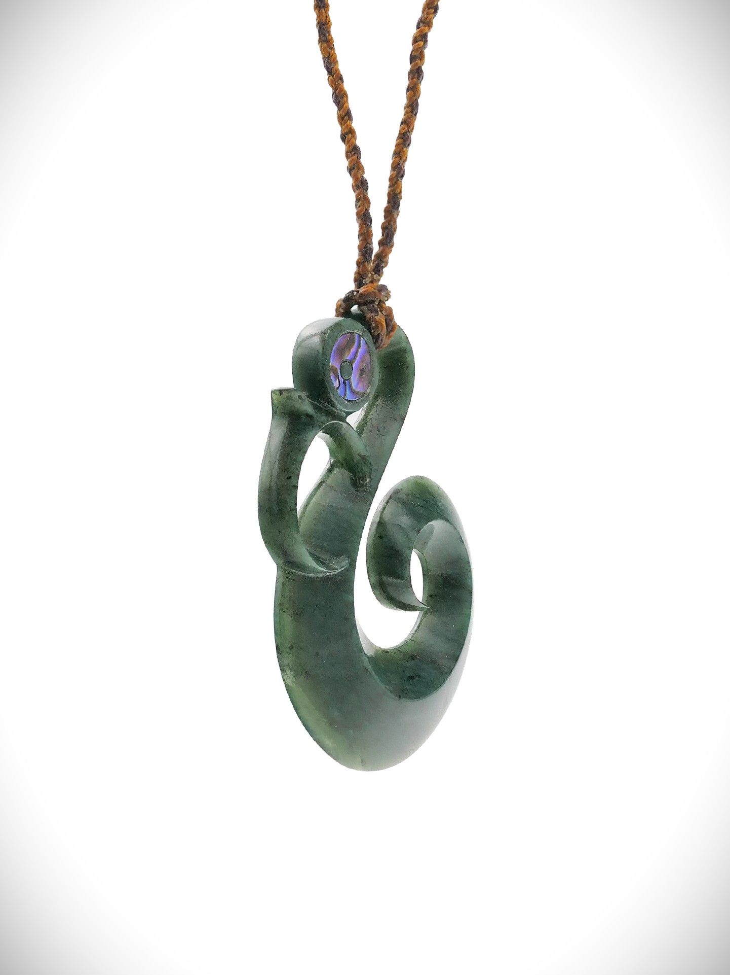 Moko Pounamu Manaia NZ Genuine Kawakawa Greenstone - Awanui