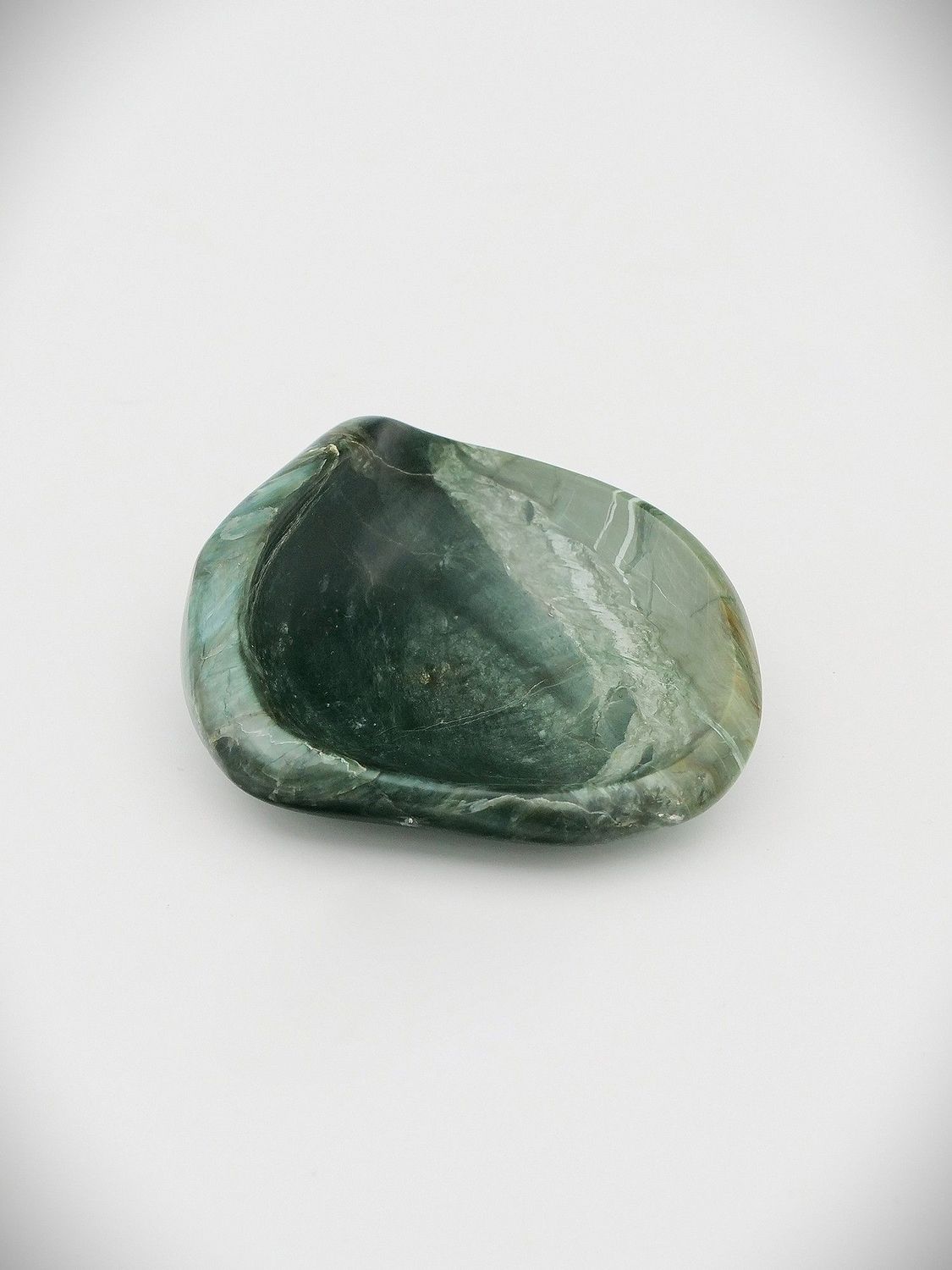 Moko Pounamu Ipu Kōhatu Bowl Genuine NZ Tangiwai Greenstone - Hikutaia