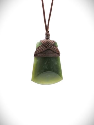 Moko Pounamu Toki Genuine NZ Kawakawa Greenstone - Ruamahunga