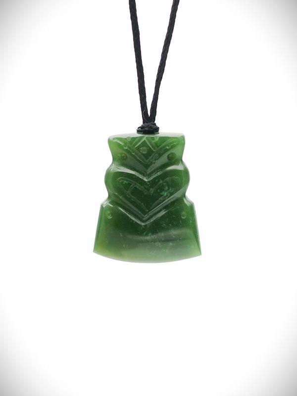 Moko Pounamu Tekoteko Toki NZ Genuine Kahurangi Greenstone- Pauanui