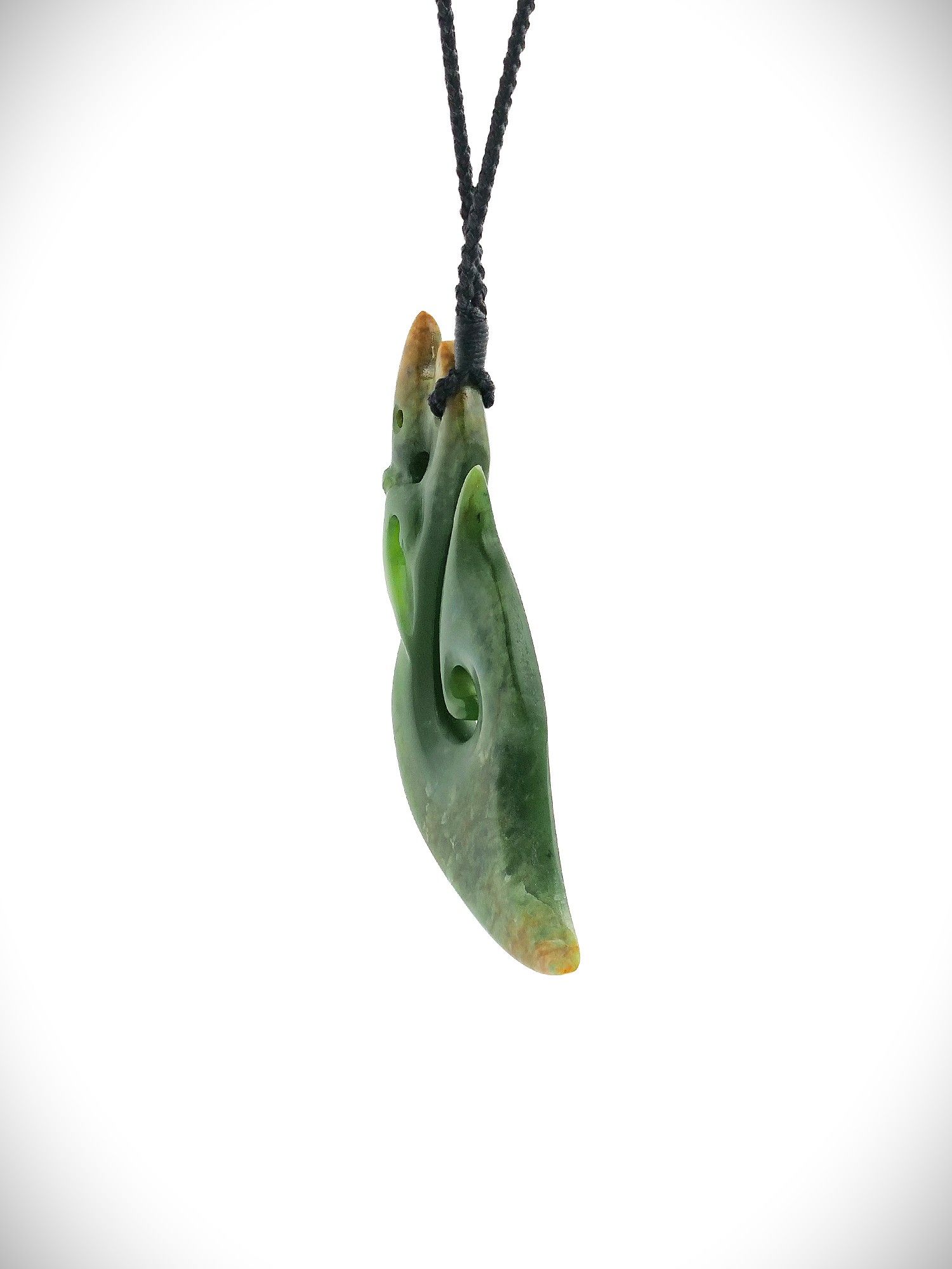 Moko Pounamu Manaia NZ Genuine Marsden Flower Greenstone - Kerepehi