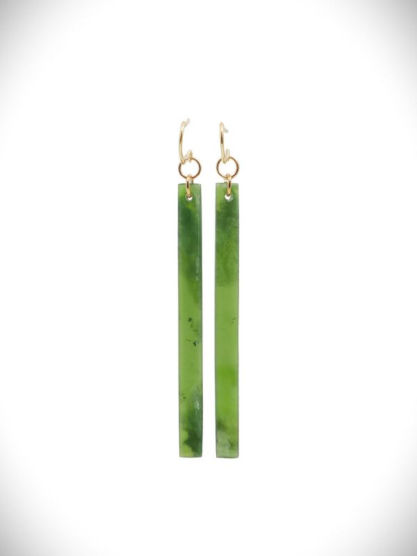 Moko Pounamu NZ Genuine Kahurangi Greenstone Earrings - Ngauranga