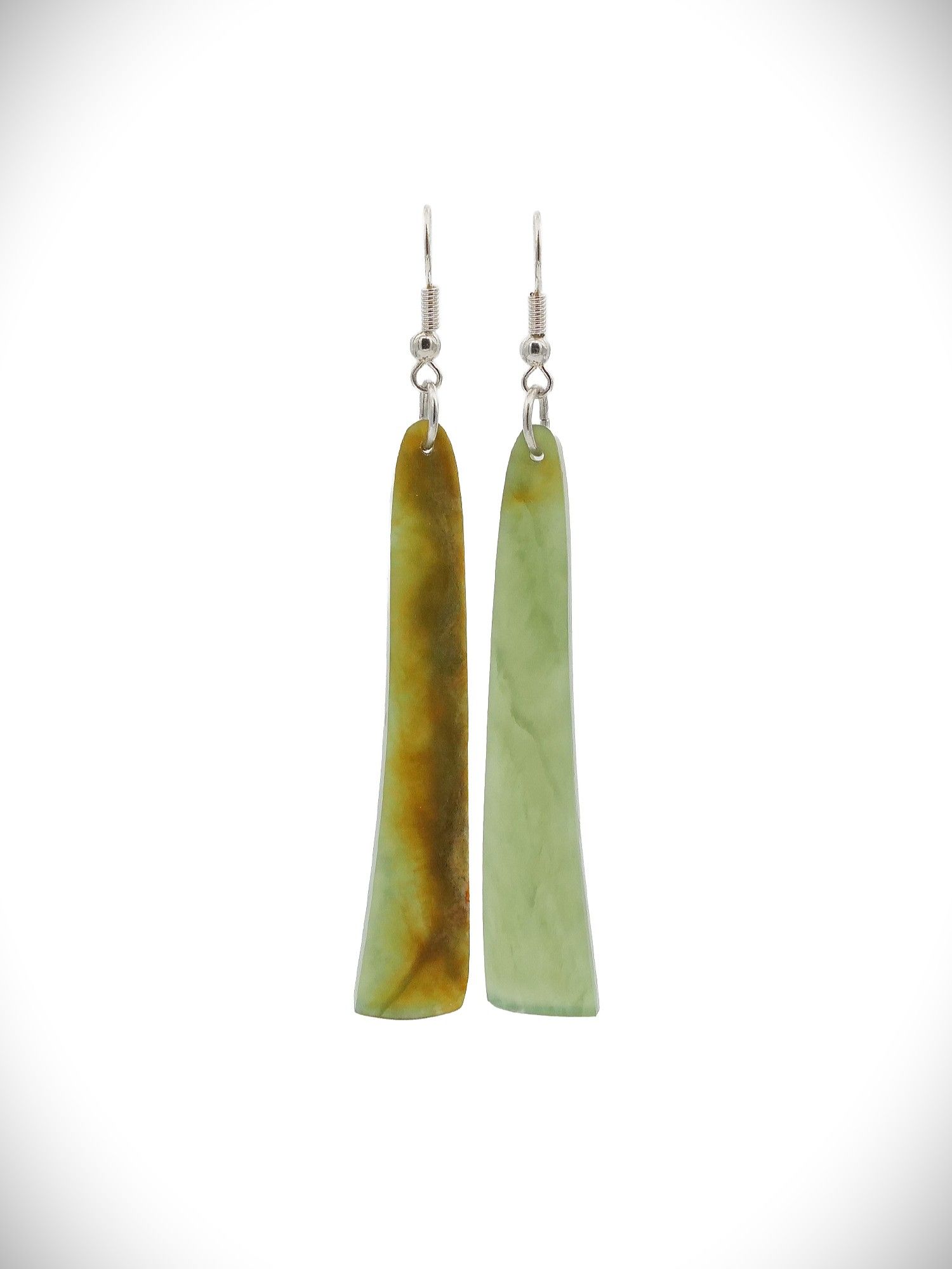 Moko Pounamu NZ Genuine Kahurangi Flower Greenstone Earrings - Kereta