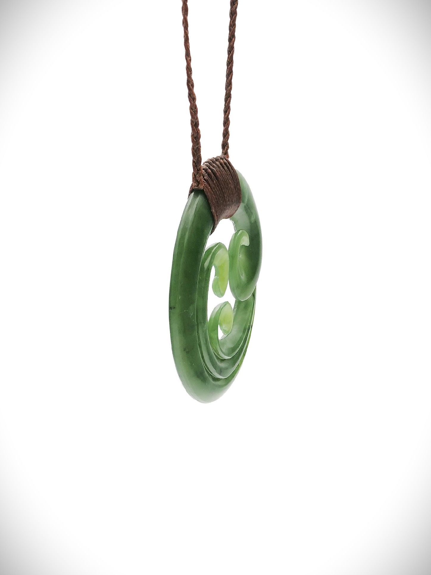 Moko Pounamu Porohita NZ Genuine Kawakawa Greenstone - Pahi