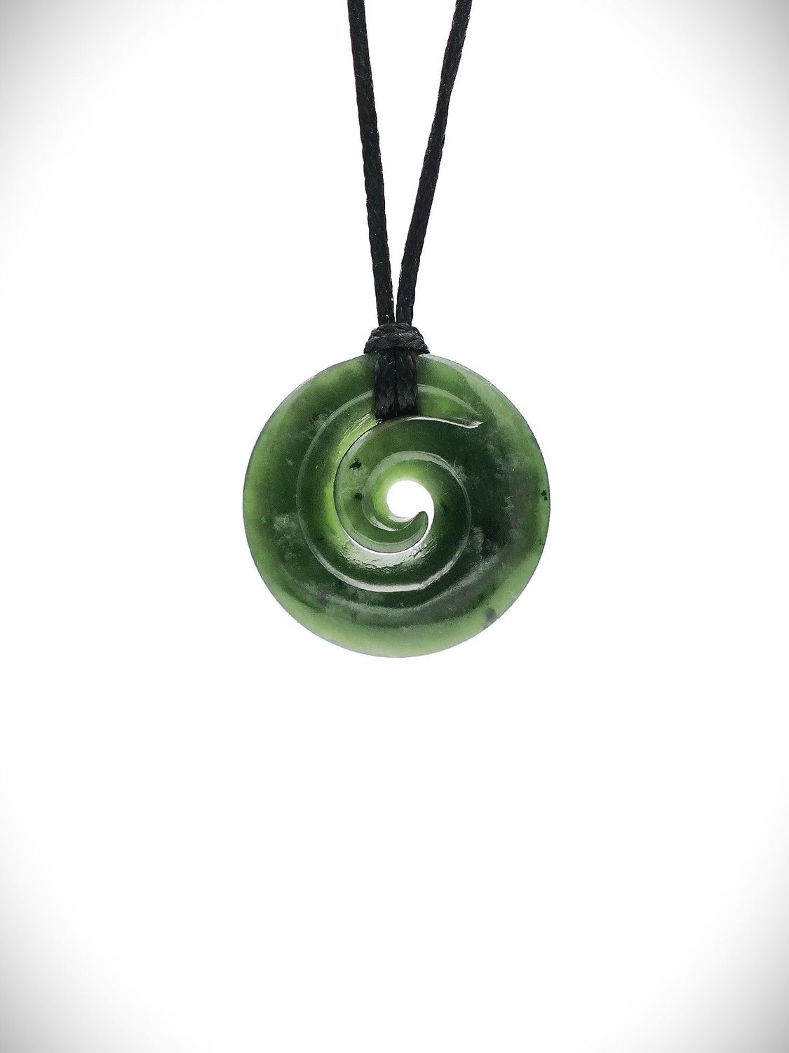 Moko Pounamu Koru NZ Genuine Kawakawa Greenstone - Umungata