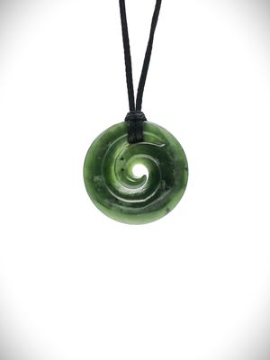 Moko Pounamu Koru NZ Genuine Kawakawa Greenstone - Umungata