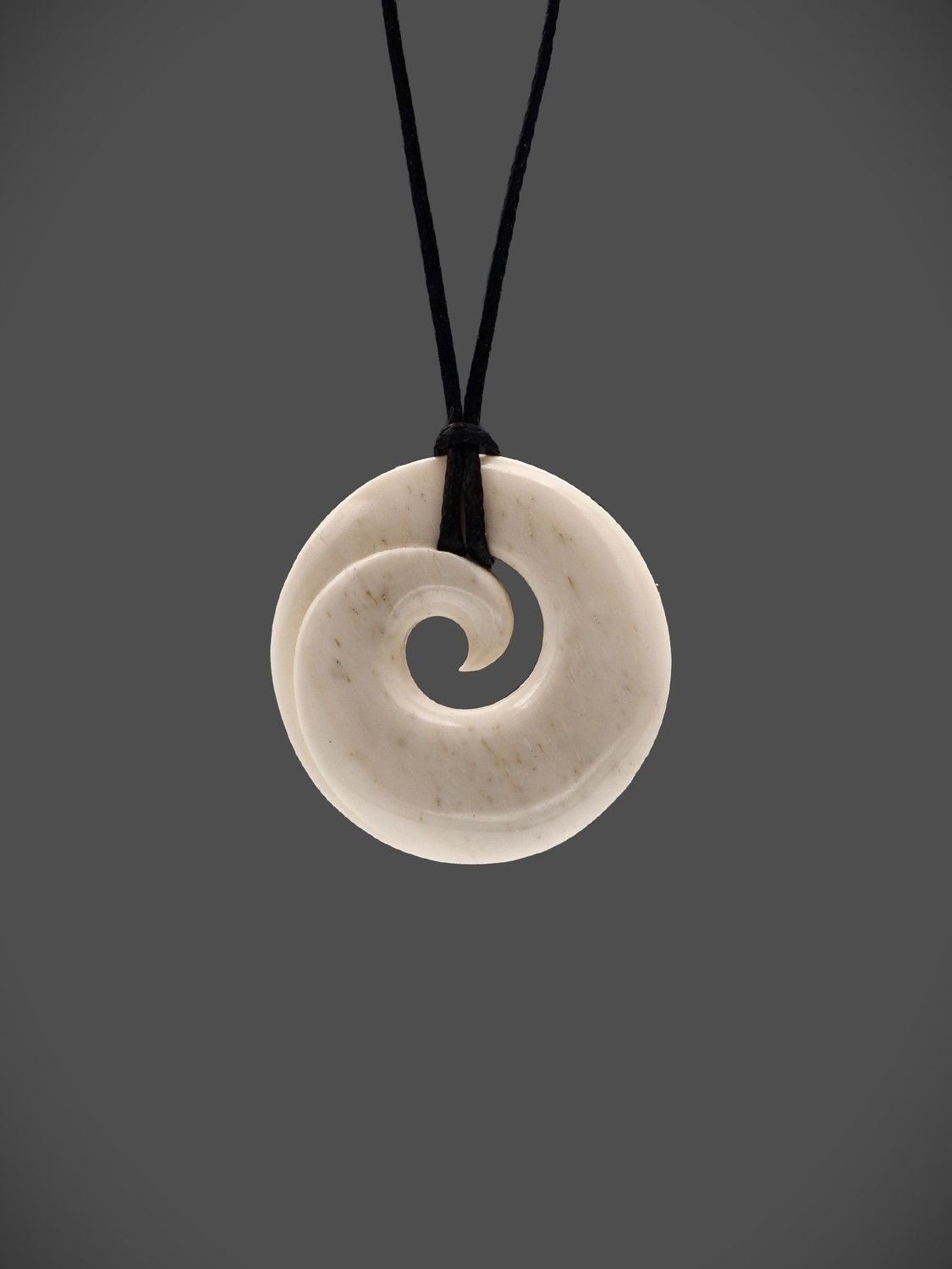 Moko Pounamu Koru Bone Carving - Takaka