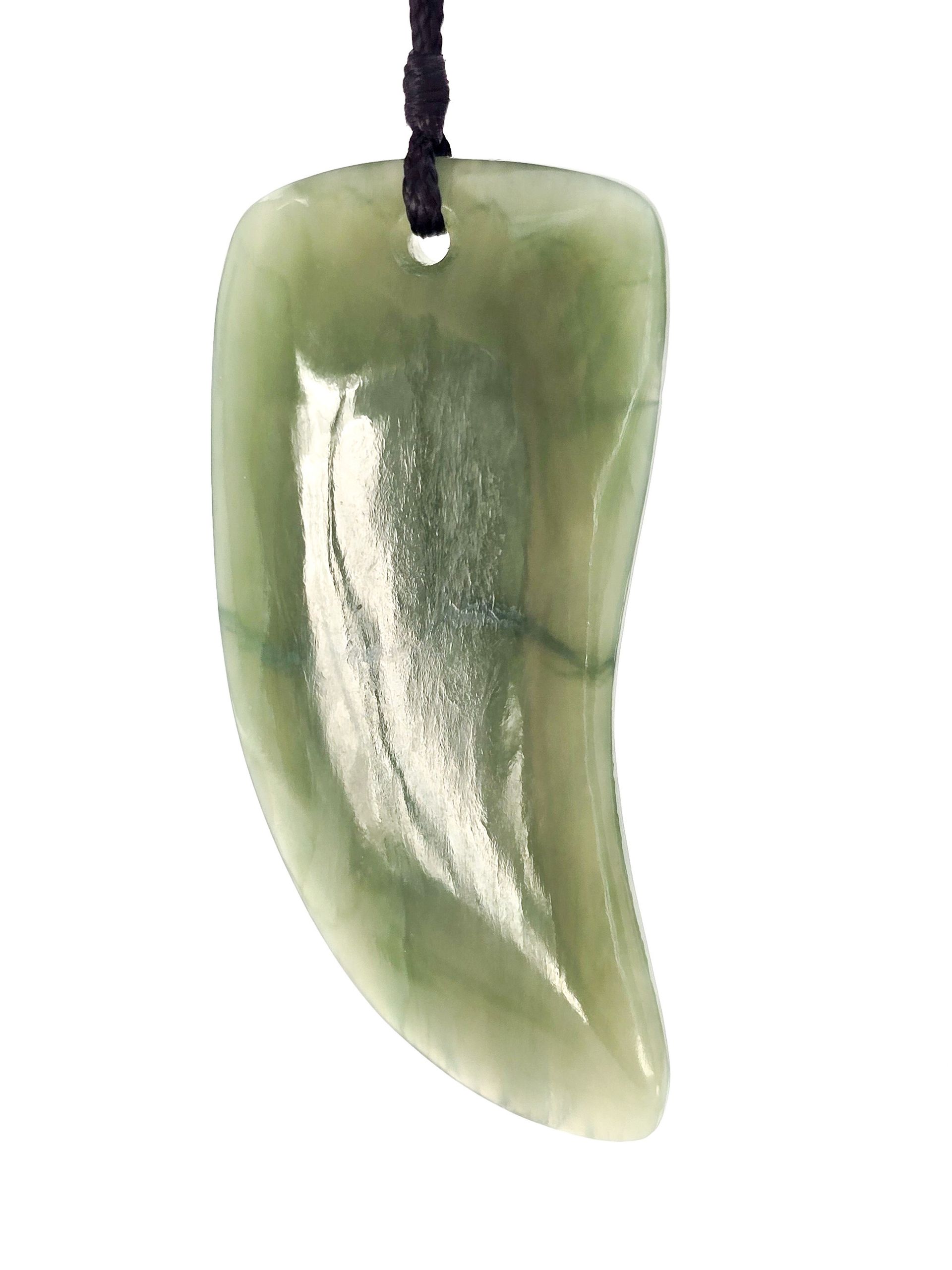 Moko Pounamu Rei Niho NZ Genuine Hapopo Greenstone - Peka Peka
