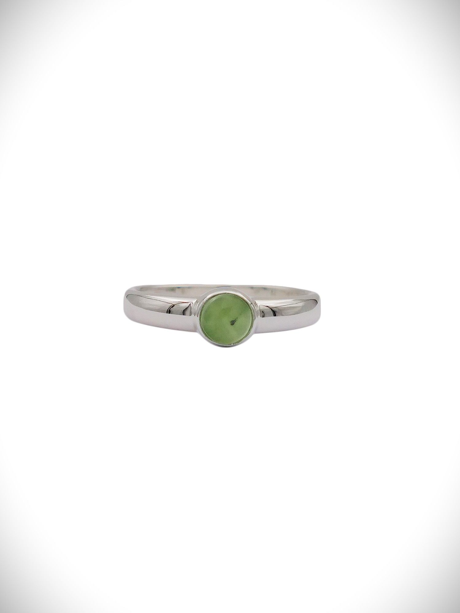 Moko Pounamu Genuine NZ Kahurangi Greenstone & Sterling Silver Ring - CR12