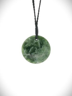 Moko Pounamu Porohita (Disc) NZ Genuine Kahotea Greenstone - Waikawa