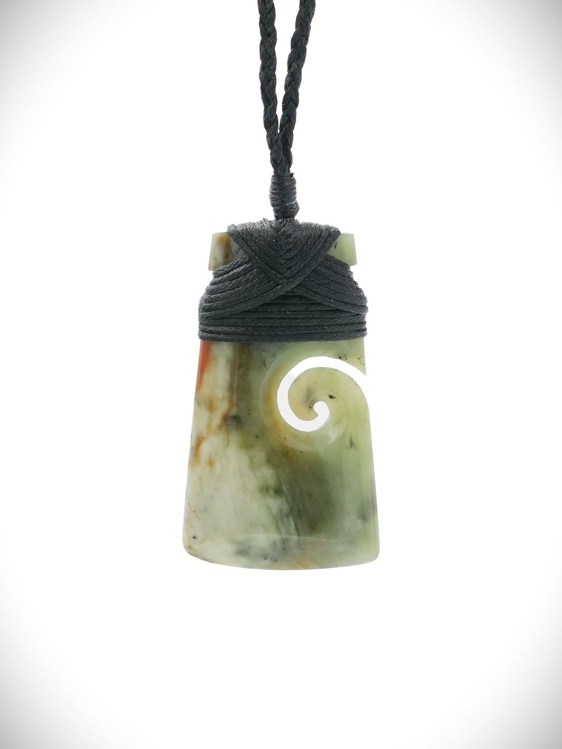 Moko Pounamu Toki Koru NZ Genuine Inanga Greenstone - Otaki
