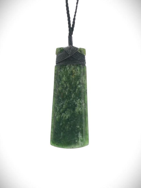 Moko Pounamu Toki NZ Genuine Kahotea Greenstone - Hautere