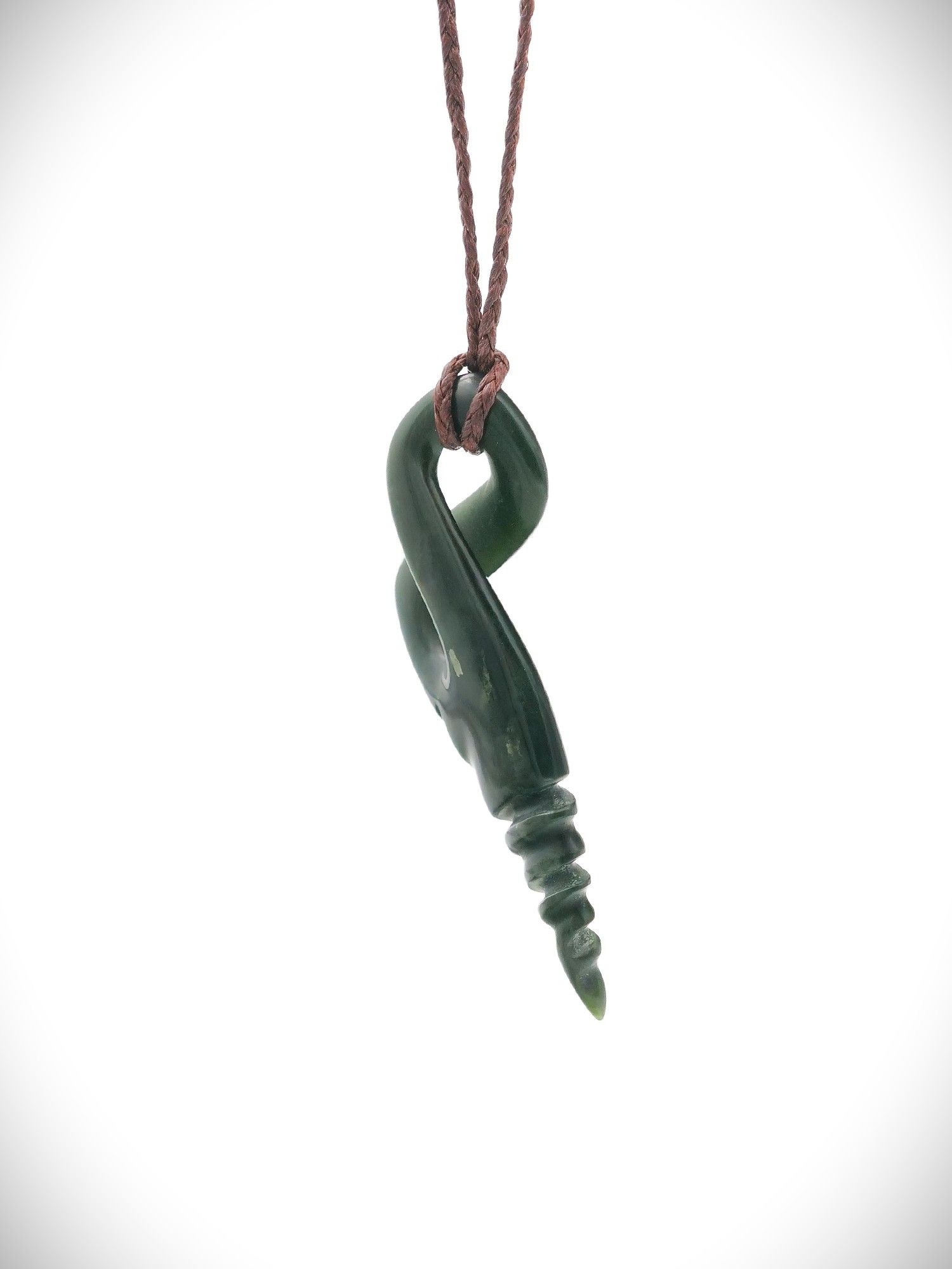 Moko Pounamu Pikorua (Twist) NZ Genuine Kawakawa Greenstone - Poutu