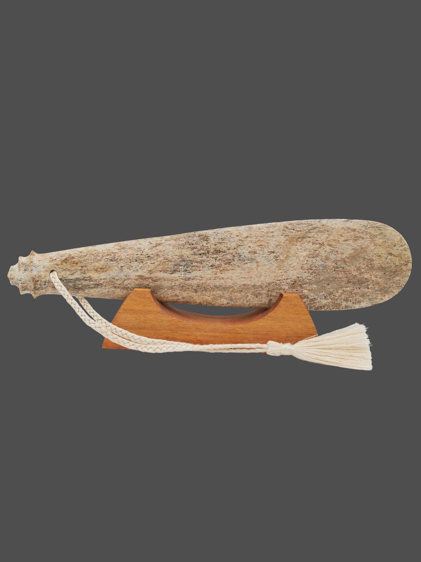 Moko Pounamu Mere Sculpture Whale Bone - Tupuangi