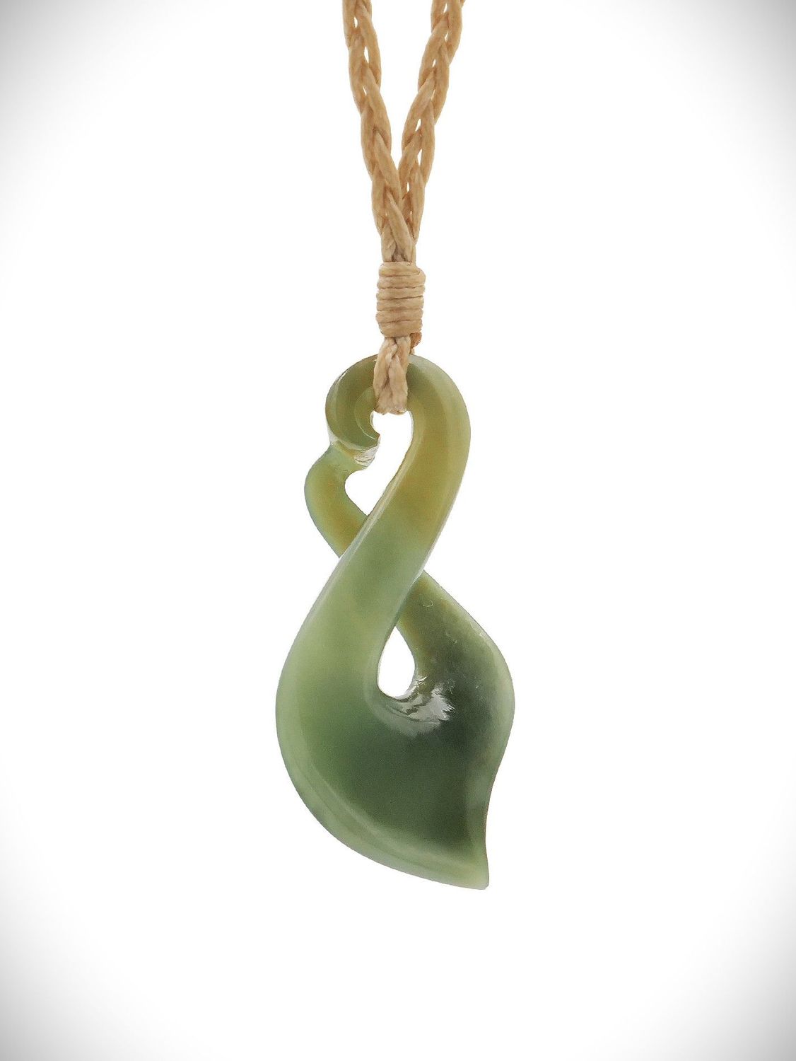 Moko Pounamu Pikorua (Twist) Genuine NZ Inanga Greenstone - Takapuna