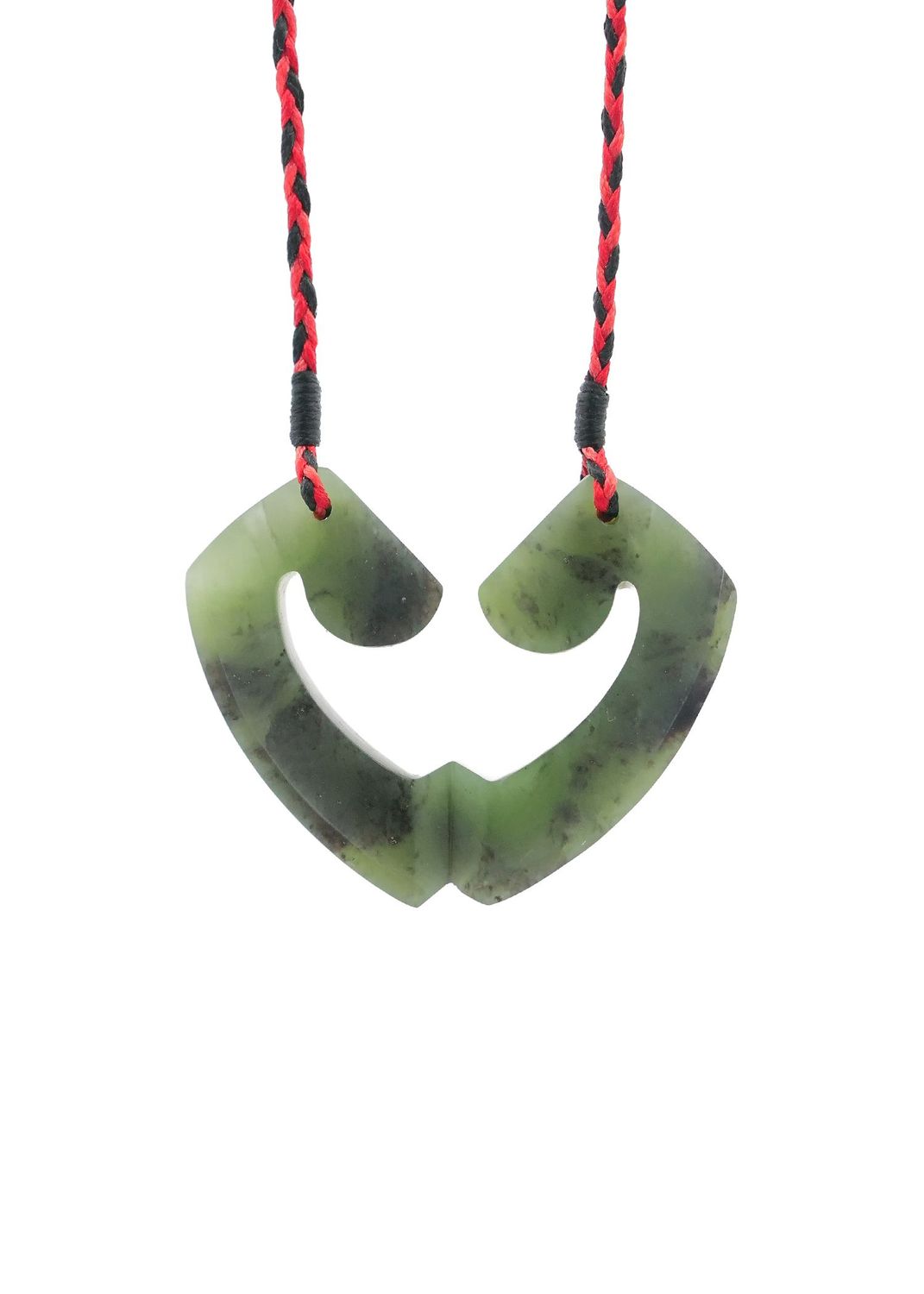Moko Pounamu and Crusade with Heart Kouma (Breastplate) Genuine NZ Hapopo Greenstone #12