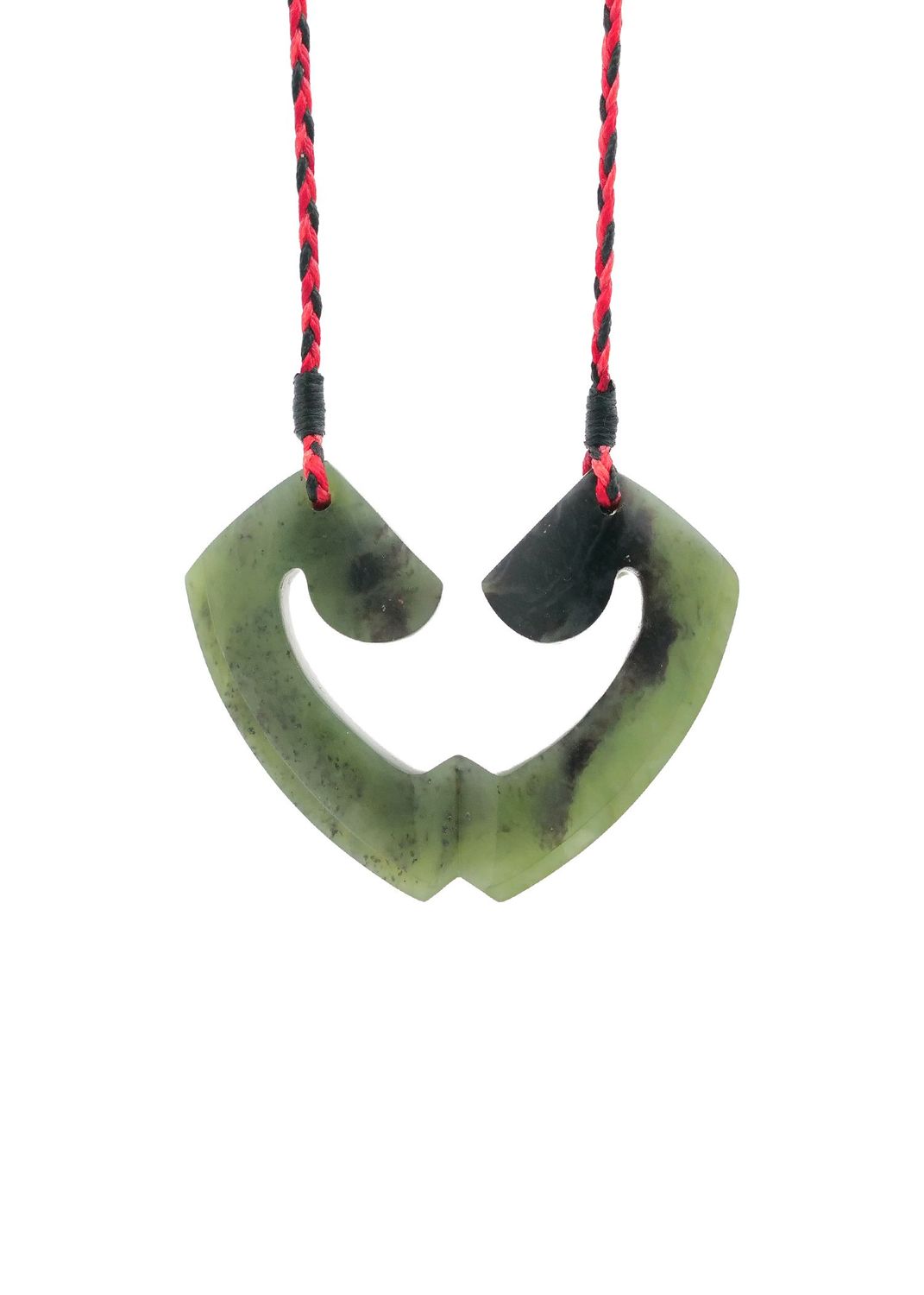 Moko Pounamu and Crusade with Heart Kouma (Breastplate) Genuine NZ Hapopo Greenstone #17