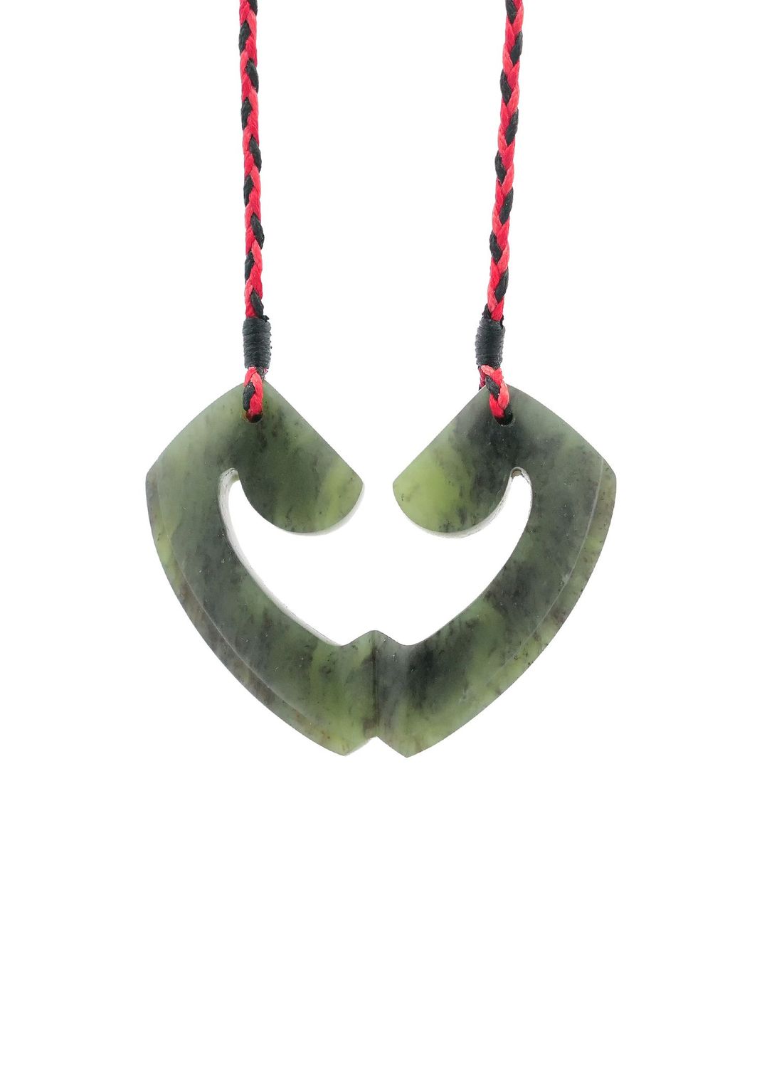 Moko Pounamu and Crusade with Heart Kouma (Breastplate) Genuine NZ Hapopo Greenstone #16