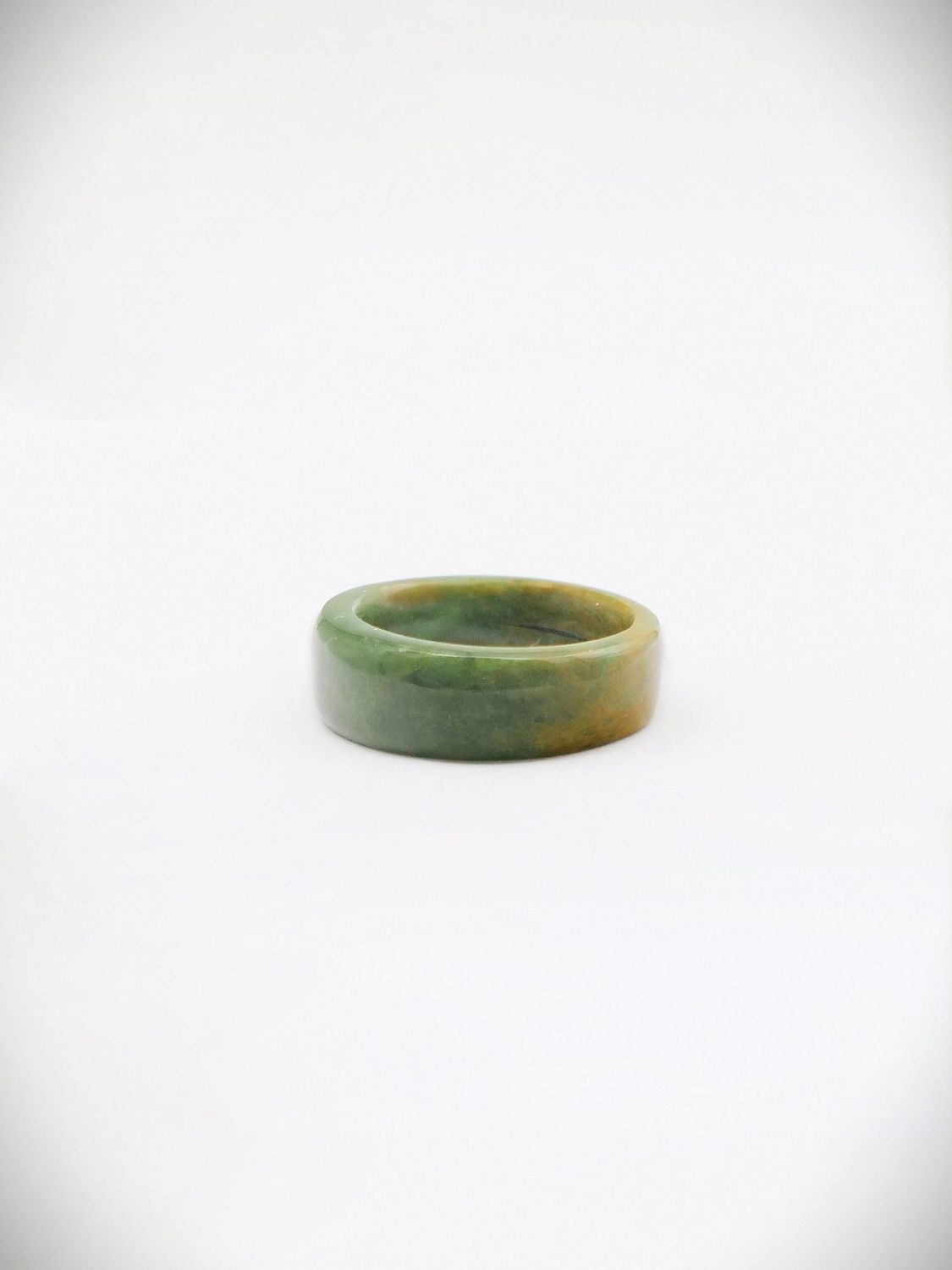 Moko Pounamu Flat Band Ring Genuine NZ Raukaraka Greenstone - Ira