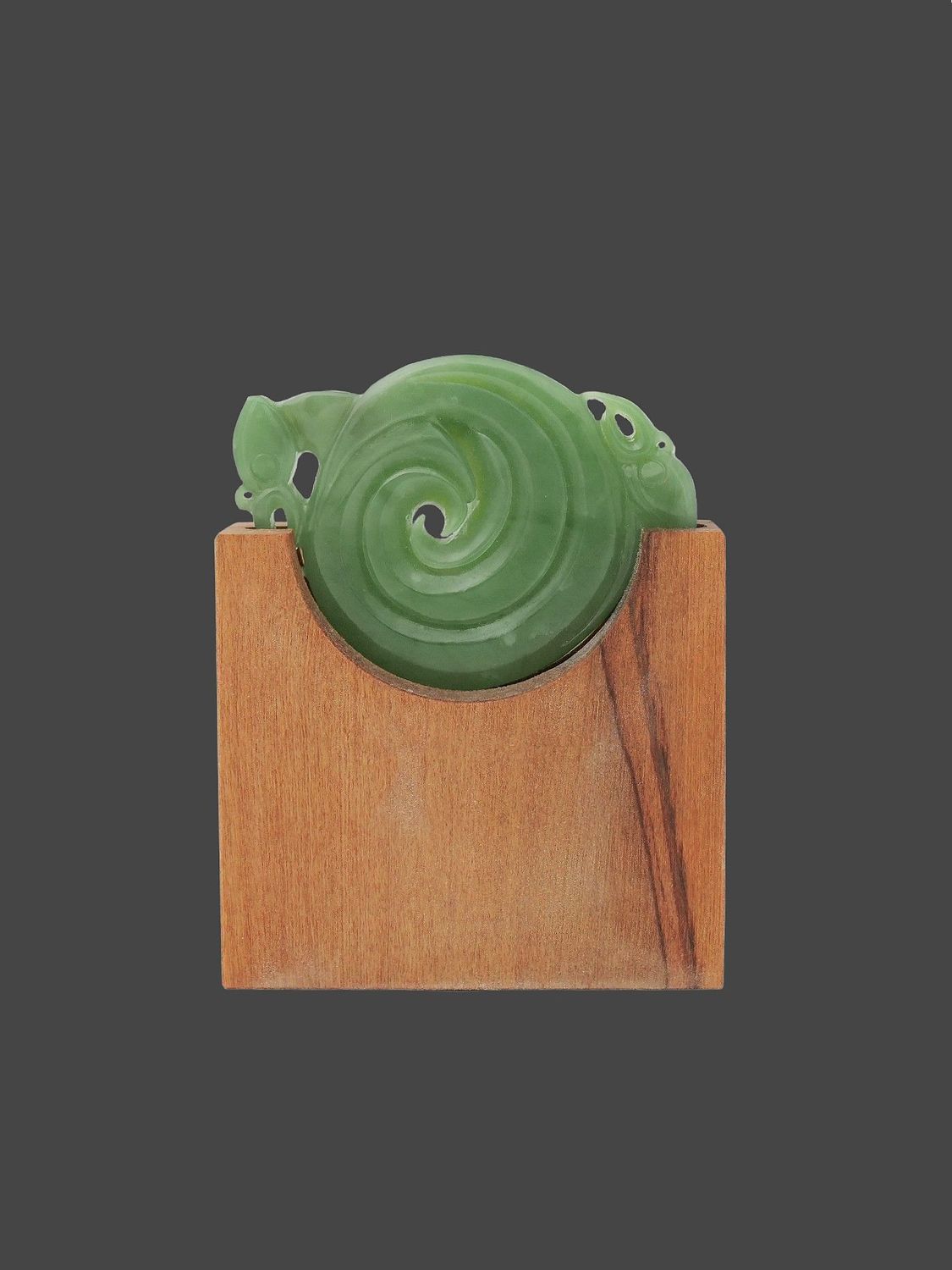 Moko Pounamu Manaia NZ Genuine Inanga Greenstone - Whareora