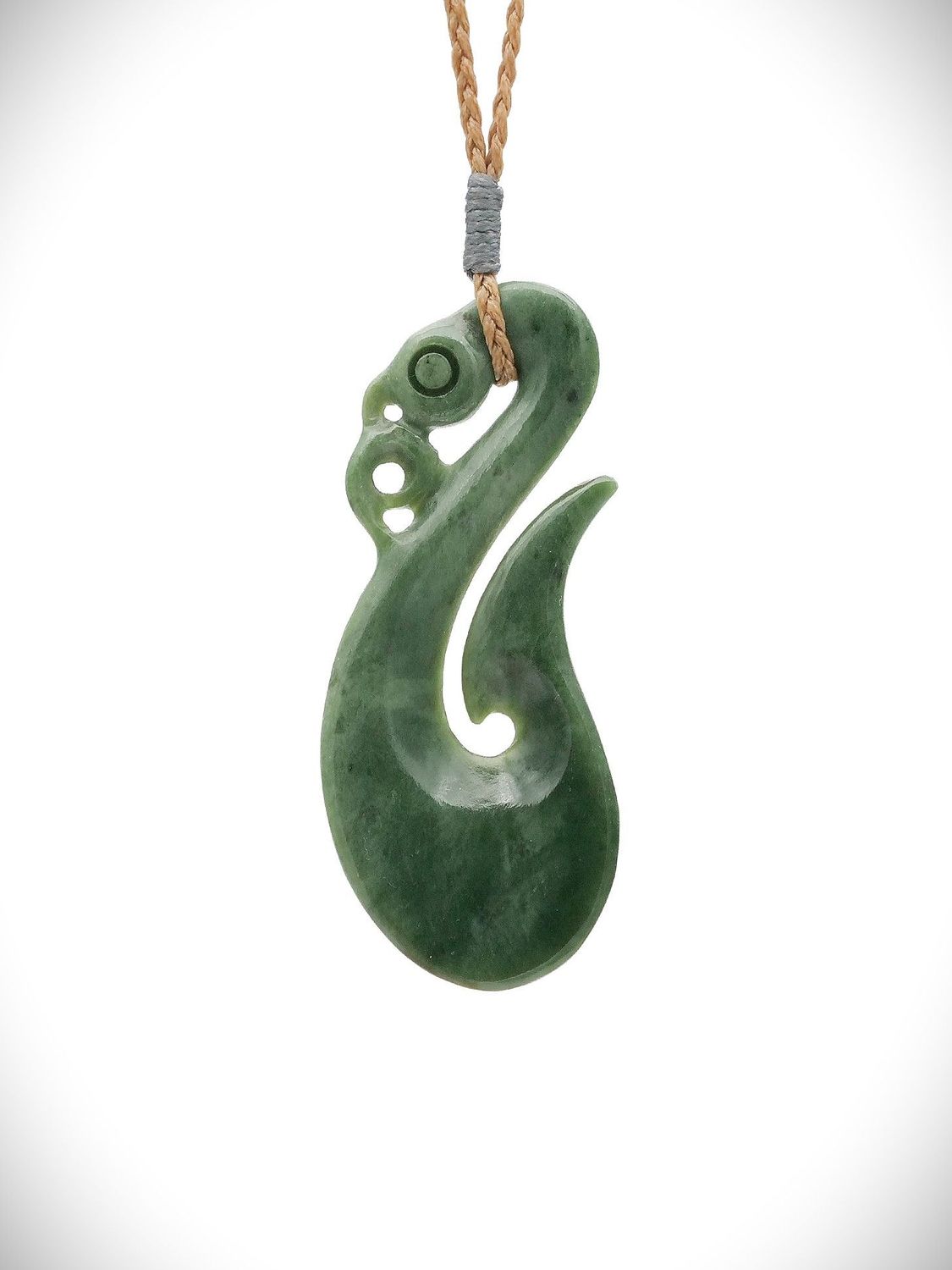 Moko Pounamu Manaia Genuine NZ Auhunga Greenstone - Kaipupu