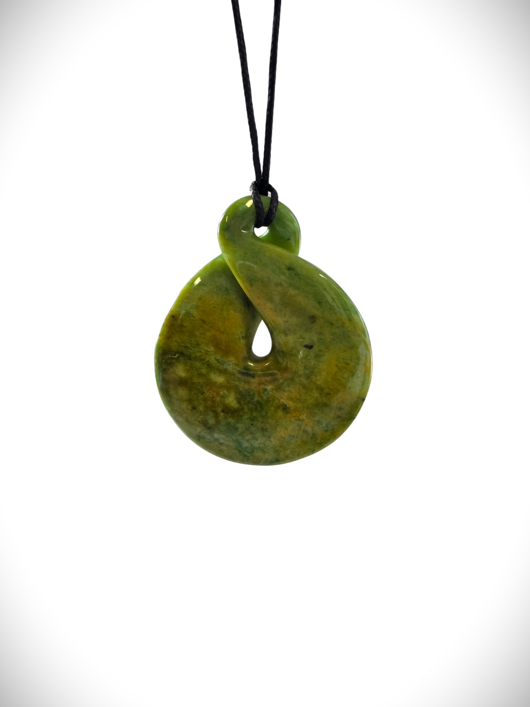 Moko Pounamu Pikorua (Twist) NZ Genuine Marsden Flower Greenstone - Owhiro