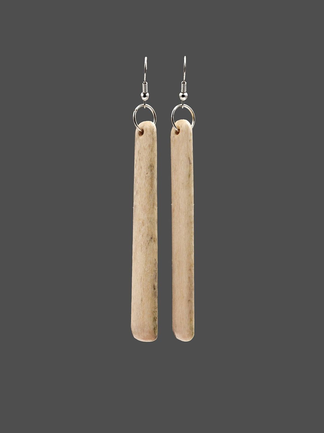 Moko Pounamu Whale Bone Sterling Silver Earrings - Taurangatira Moko Pounamu Whale Bone Sterling Silver Earrings - Taurangatira
