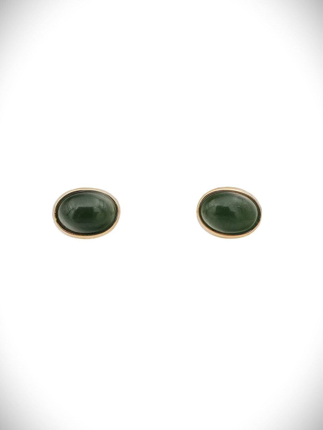 Moko Pounamu Stud Earrings Genuine NZ Kawakawa Greenstone & 9ct Gold - Puhau Moko Pounamu Stud Earrings Genuine NZ Kawakawa Greenstone & 9ct Gold - Puhau