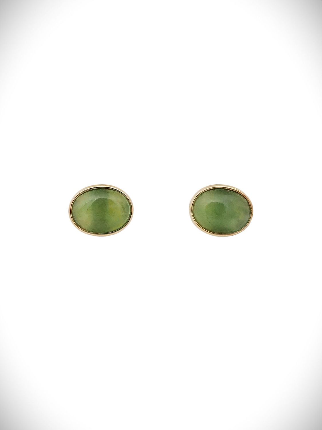 Moko Pounamu Stud Earrings Genuine NZ Kahurangi Greenstone & 9ct Gold - Kaikou Moko Pounamu Stud Earrings Genuine NZ Kahurangi Greenstone & 9ct Gold - Kaikou