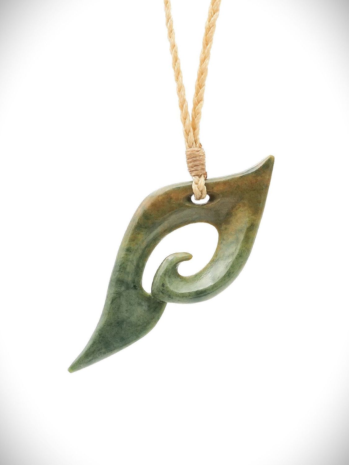 Moko Pounamu Koru NZ Genuine Raukaraka Greenstone - Hakitekura