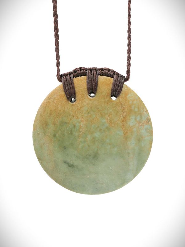 Moko Pounamu Porohita (Disc) NZ Genuine Raukaraka Greenstone - Kaipara Moko Pounamu Porohita (Disc) NZ Genuine Raukaraka Greenstone - Kaipara